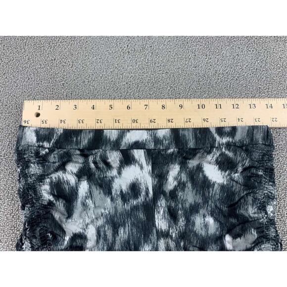 Armani Exchange Leggings Women's S Black Ruched Animal Print Elastic Waist - Picture 4 of 7